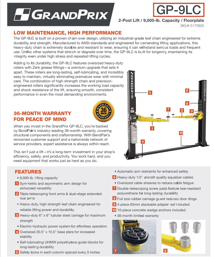 画像: 【BEND PAK】[NEW] 2柱リフト 4.0ｔ 200V単相　新色:グレー【1年保証】《国内仕 様》