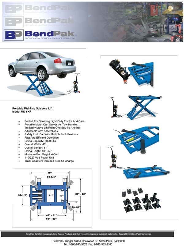 画像: 【BEND PAK】 ムーブシザースリフト 100V仕様　【新色】 【1年保証】《国内仕様》